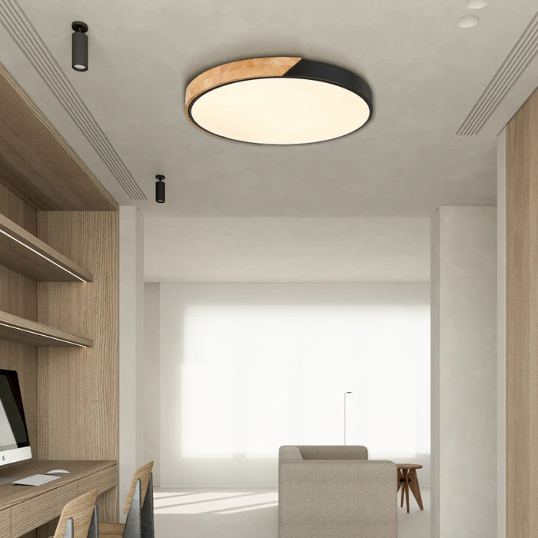 Nordic Wood Trim LED Ceiling Light