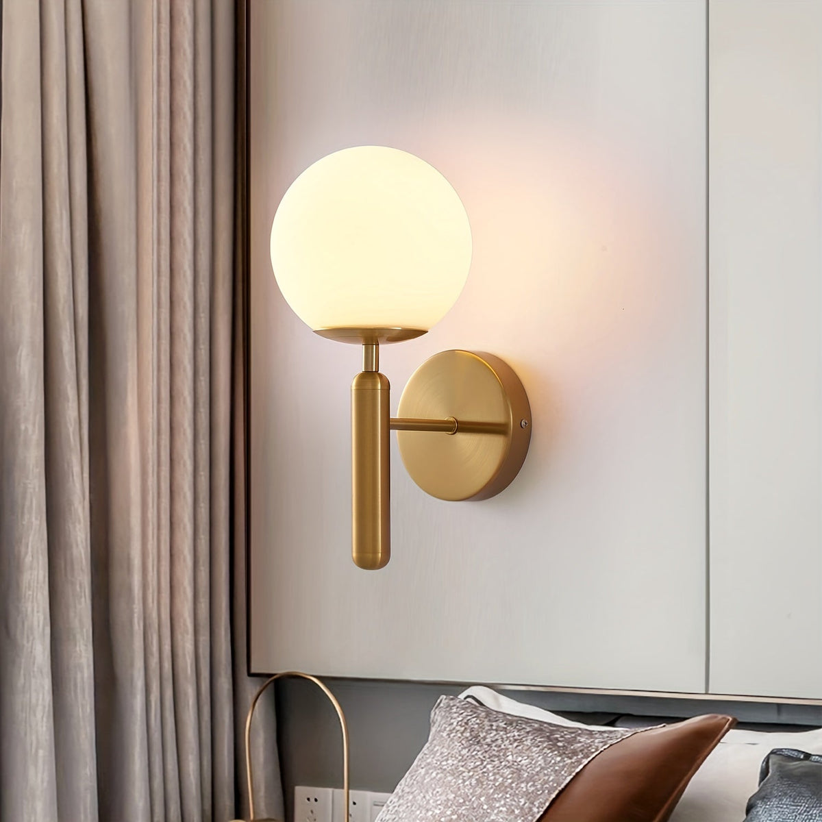 Glass Globe Wall Sconce