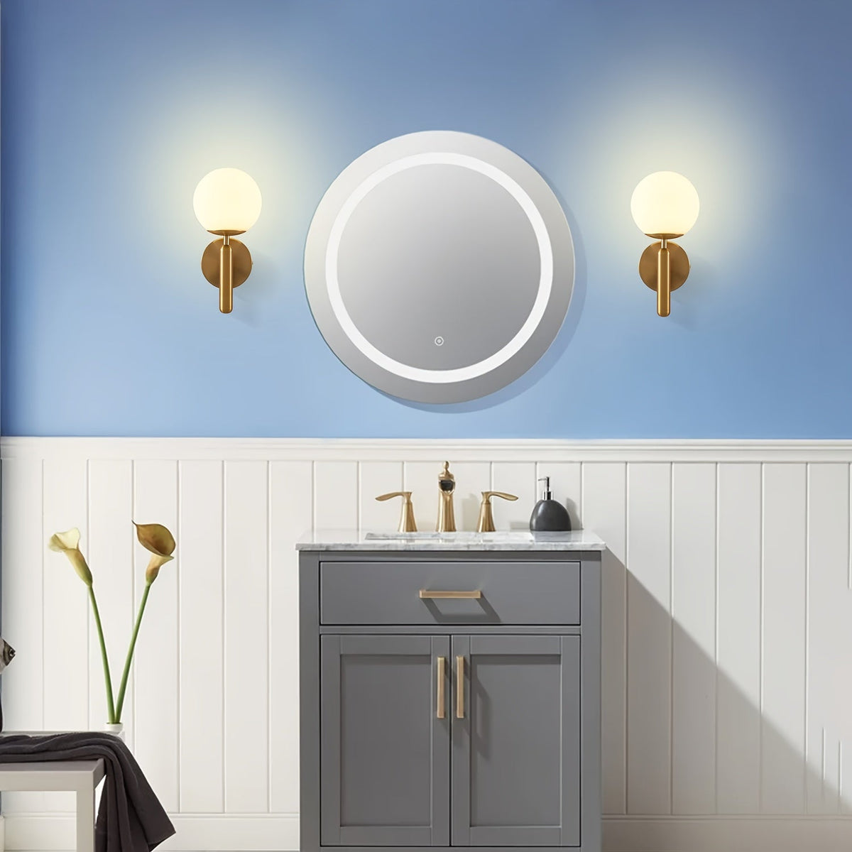 Glass Globe Wall Sconce