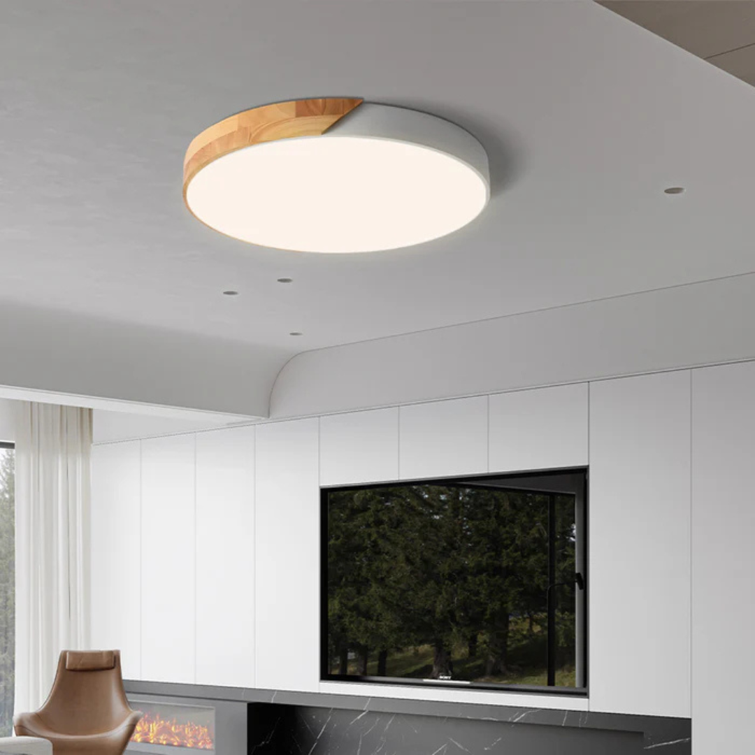 Nordic Wood Trim LED Ceiling Light
