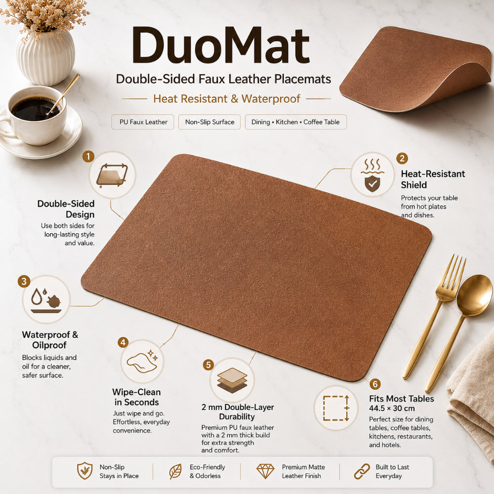 DuoMat Faux Leather Placemats