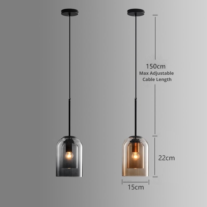 Coloured Glass Nordic Pendant Lamp