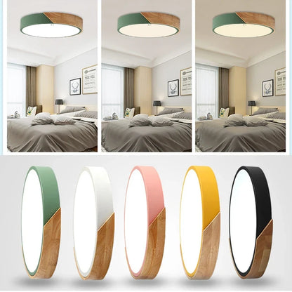 Nordic Wood Trim LED Ceiling Light