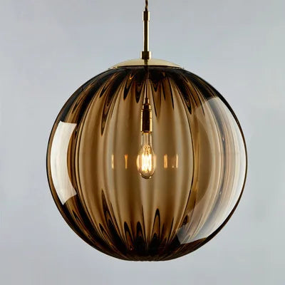 Coloured Glass Ball Pendant Light
