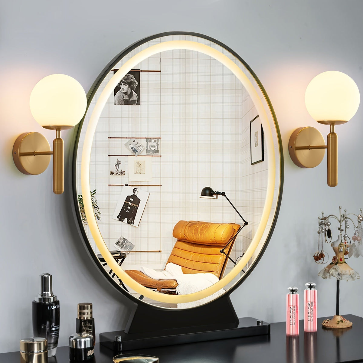Glass Globe Wall Sconce