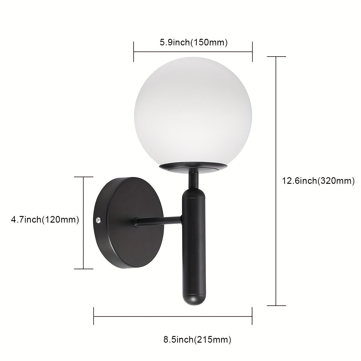 Glass Globe Wall Sconce