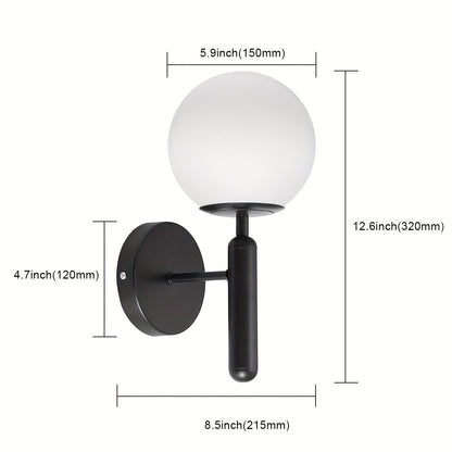 Glass Globe Wall Sconce