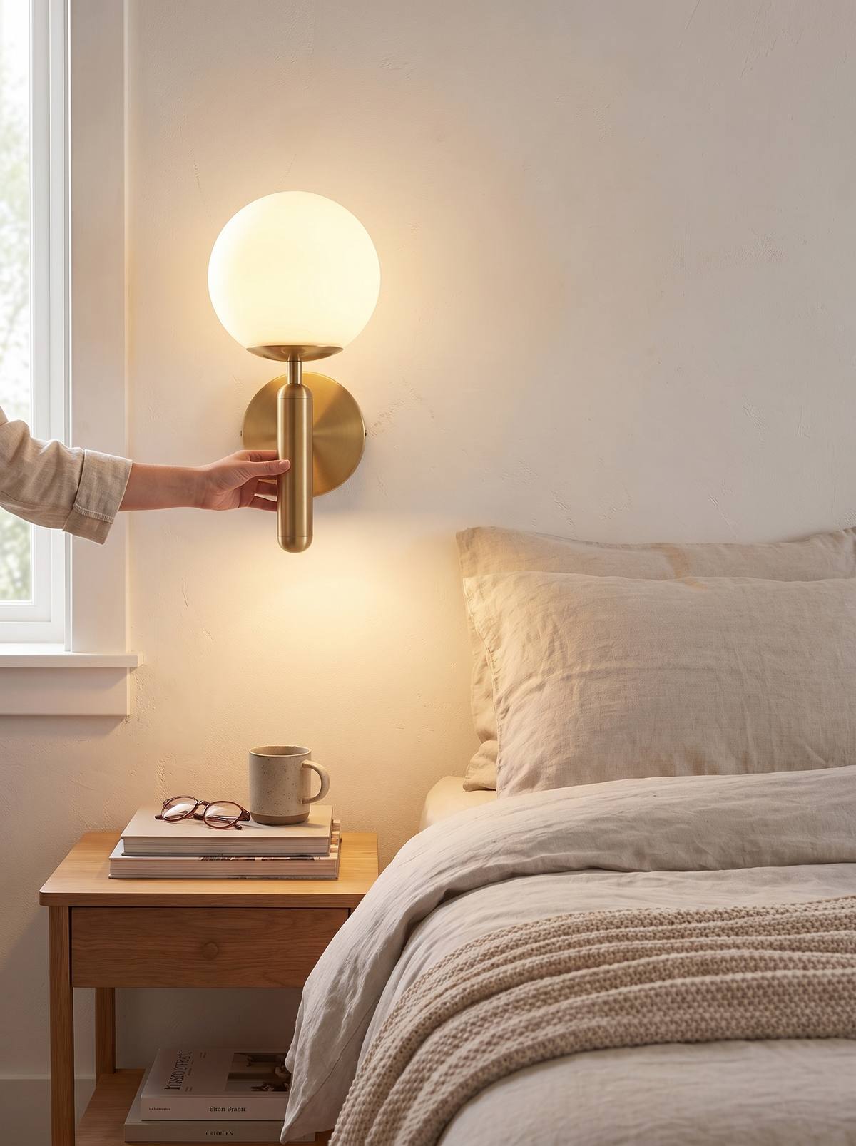 Glass Globe Wall Sconce as a quiet default wall light