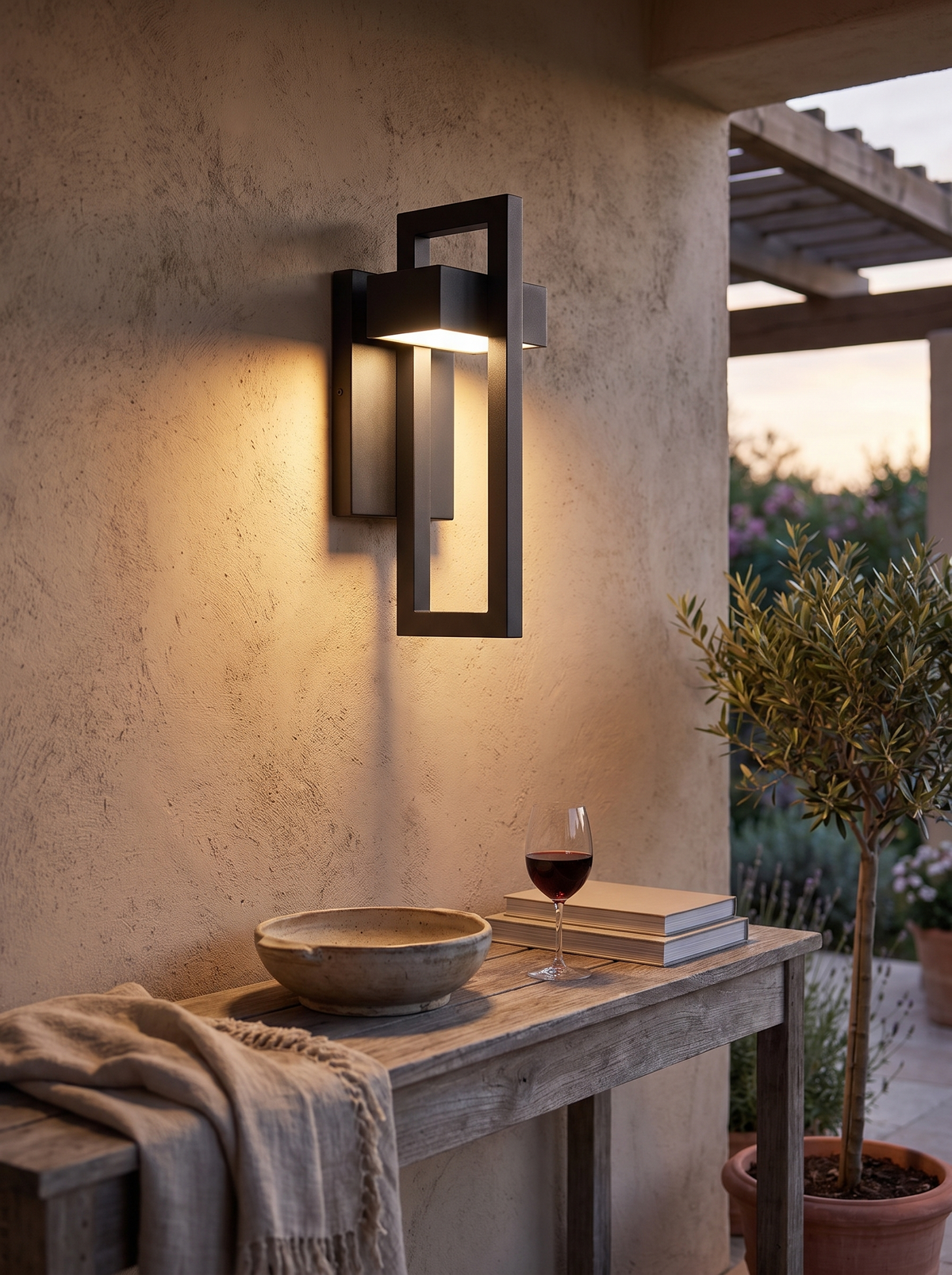 Slim aluminium bar light casting an even band across a wall